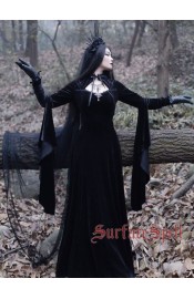 Surface Spell Gothic Black Maria Middle Ages Long One Piece(Multiple Colours/Full Payment Without Shipping)